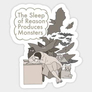 Goya. The Sleep of Reason Produces Monsters! Sticker